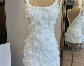 Vestido de Novia, Vestido de Novia Blanco, Vestido de Novia Modern,Vestido de Boda Blanco, Vestido de Blanco, Vestido de After Party,Vestido