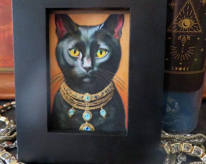 Jeweled Black Cat
