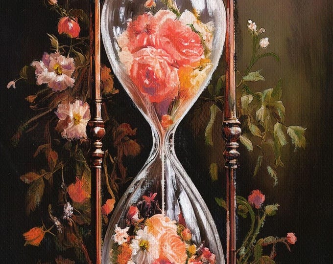 Floral Hourglass ACEO