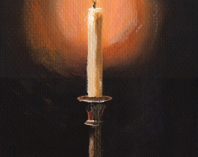 Burning Candle ACEO