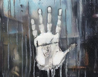 Haunted Handprint ACEO