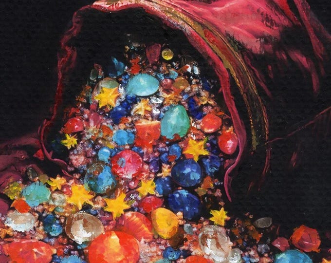 Spilled Jewels ACEO