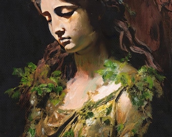 Ivy-Covered Angel ACEO