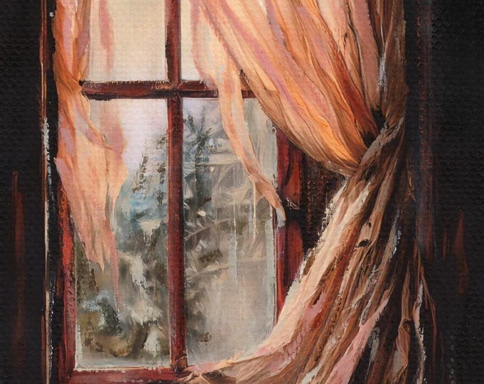 Abandoned Window ACEO