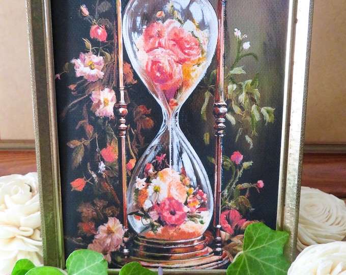 Victorian Floral Hourglass
