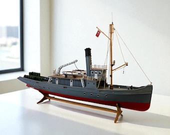 Handmade Nusret Mine Layer Ship Model: WWI Turkish Warship Decor