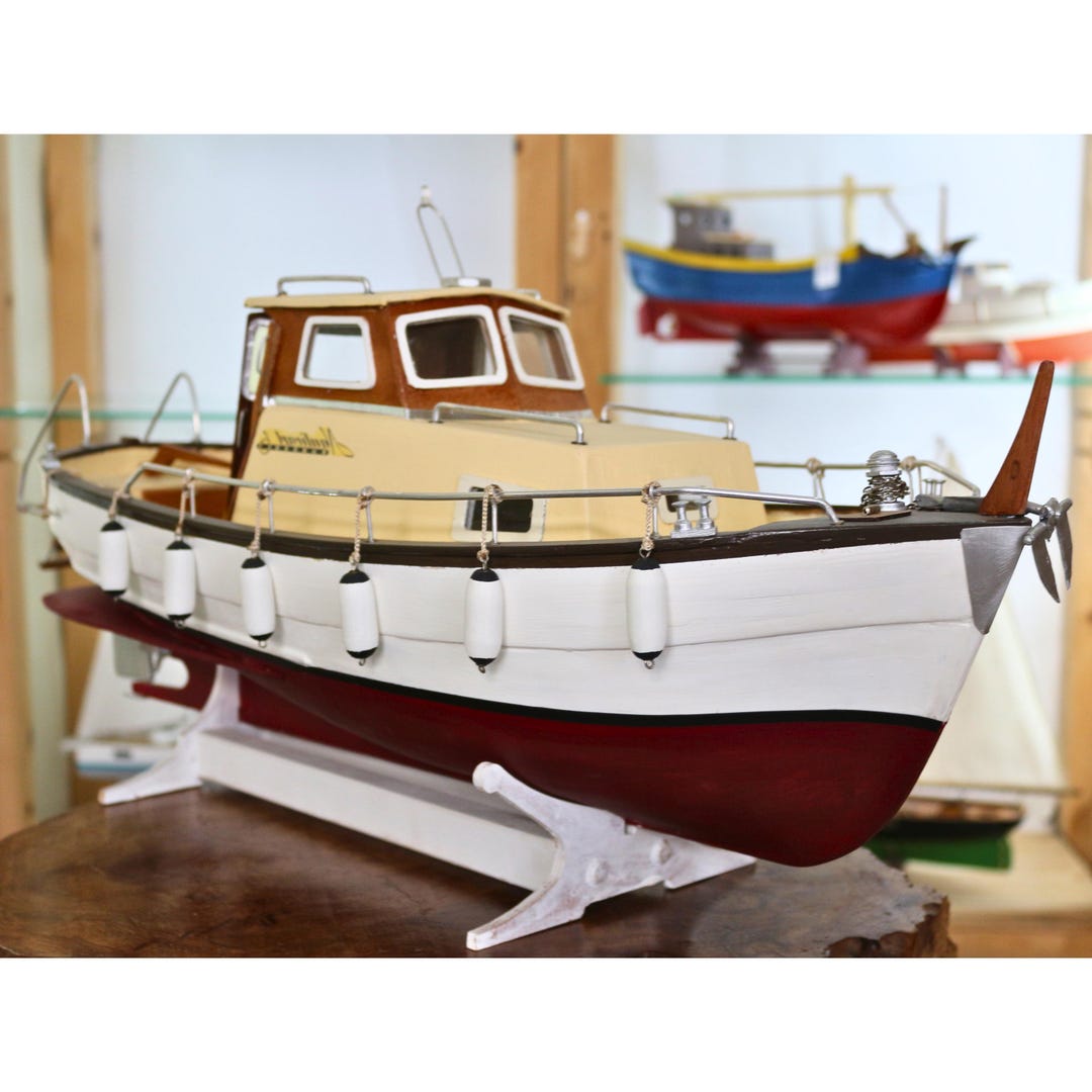 Handmade Wooden Yacht Model Nauticart 6 – 60cm Nautical Ship Decor ...