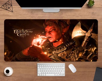 Baldur's Gate Desk Mat | Forgotten Realms Mouse Pad | Large Desk Pad | Gaming Desk Decor