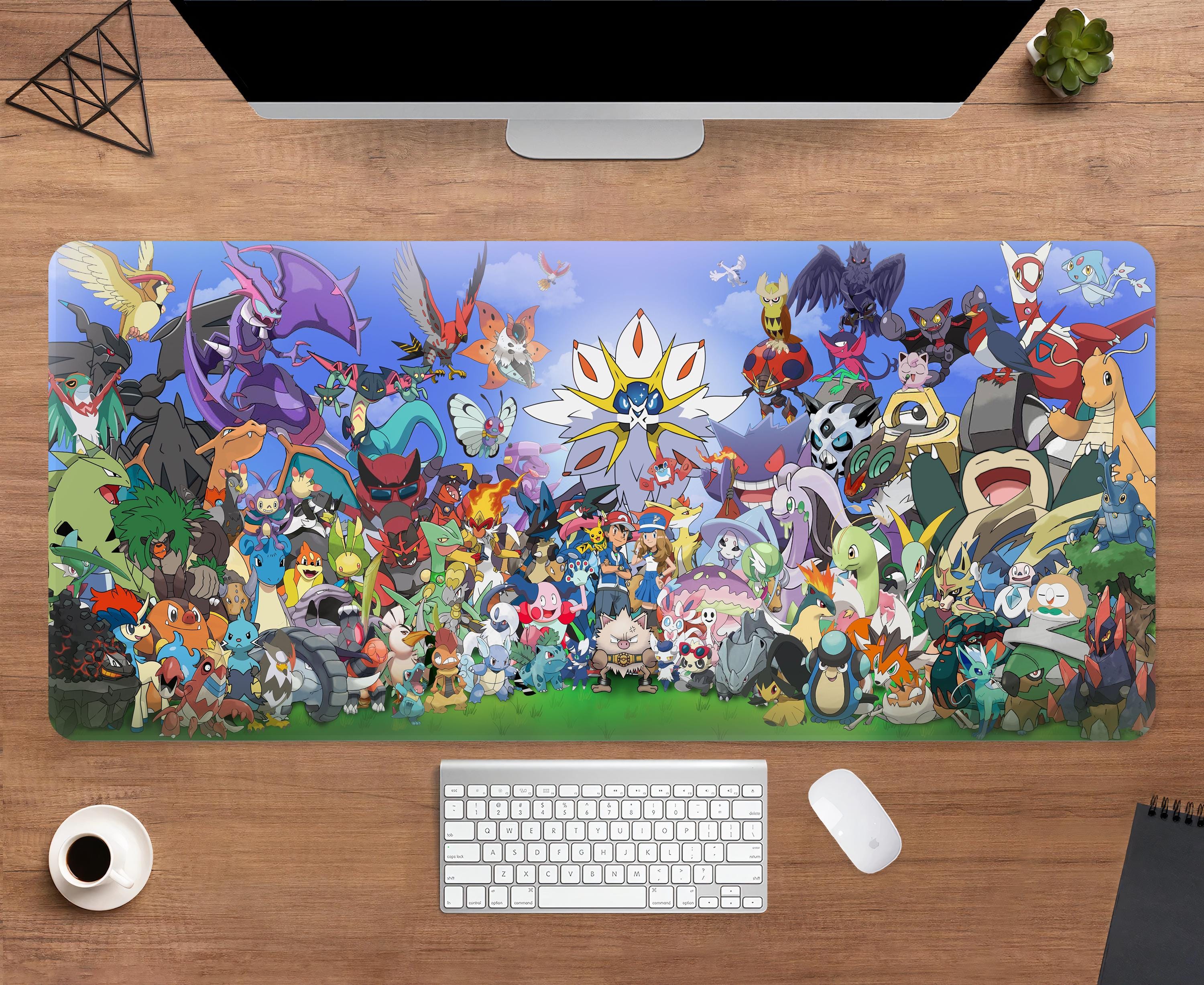 Pokemon Desk Rements Pokemon Desk Mat | Pokemon Characters Mouse Pad | Large Desk Pad ...