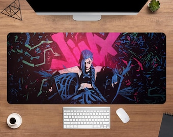 Jinx Desk Mat | Arcane Mouse Pad | Large Desk Pad | TV Show Desk Decor