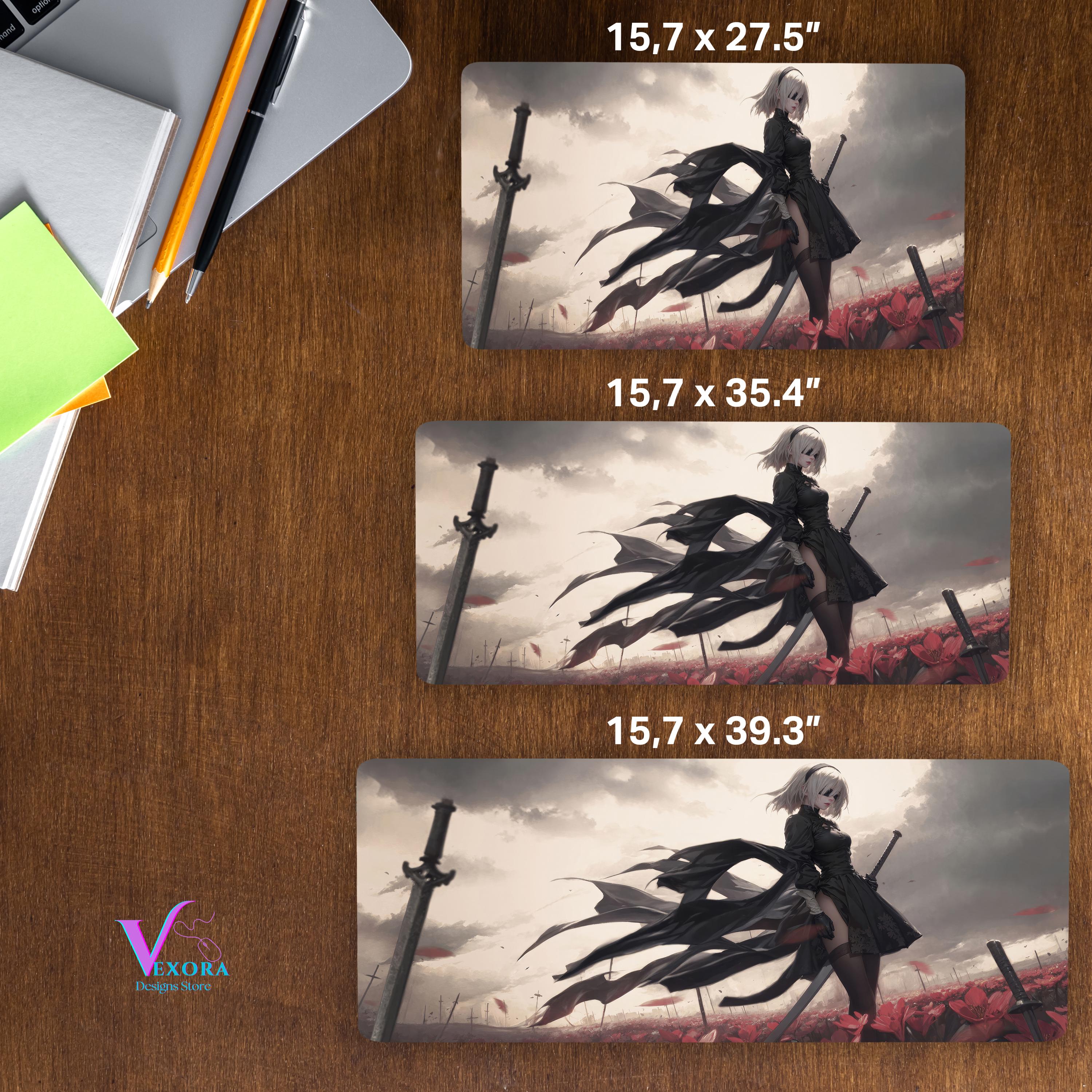 Nier Automata Desk Mat | Nier Automata 2B Mouse Pad | Large Desk