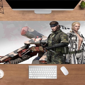 Metal Gear Solid Desk Mat | Big Boss Mouse Pad | Large Desk Pad | Gaming Desk Decor