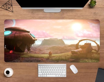 No Man's Sky Desk Mat | No Man's Sky Mouse Pad | Large Desk Pad | Gaming Desk Decor