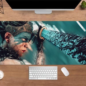 Hellblade Desk Mat | Senua Mouse Pad | Large Desk Pad | Gaming Desk Decor