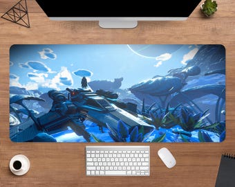 No Man's Sky Desk Mat | No Man's Sky Mouse Pad | Large Desk Pad | Gaming Desk Decor