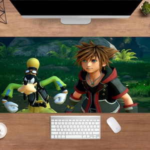 Kingdom Hearts Desk Mat | Sora Mouse Pad | Large Desk Pad | Gaming Desk Decor