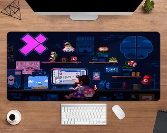 レトロゲームマウスパッド - マリオ、ゲーマーにぴったりの懐かしい