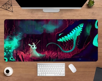 de bureau Rain World | Tapis de souris du monde de la pluie | Grand sous-main | Décoration de bureau de jeu