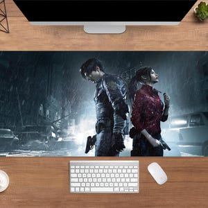 Resident Evil 2 Desk Mat | Raccoon City Mouse Pad | Large Desk Pad | Gaming Desk Decor