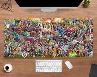 Marvel Characters Desk Mat | X-Men Mouse Pad | Large Desk Pad | Movie Desk Decor