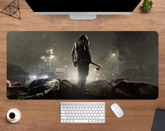 Resident Evil Requiem Desk Mat | Leon Scott Kennedy Mouse Pad | Large Desk Pad | Gaming Desk Decor