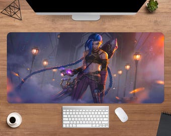 Jinx Desk Mat | Arcane Mouse Pad | Large Desk Pad | TV Show Desk Decor
