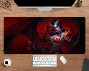 Dota 2 Desk Mat | Queen of Pain Mouse Pad | Large Desk Pad | Gaming Desk Decor