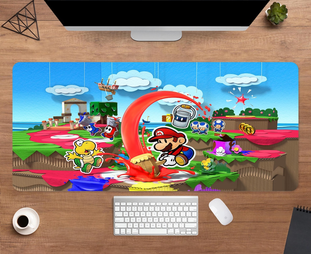 スーパーマリオデスクマット | マリオゲームマウスパッド | 大型デスク