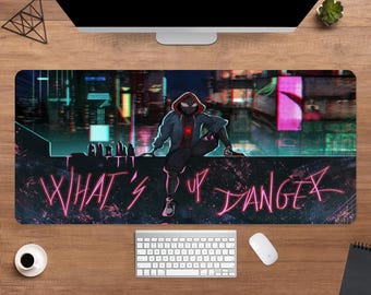 Spider-Man: Into the Spider-Verse Desk Mat | Miles Morales Mouse Pad | Large Desk Pad | Anime Desk Decor