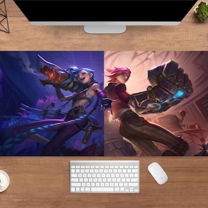Arcane Desk Mat | Jinx Mouse Pad | Large Desk Pad | TV Show Desk Decor