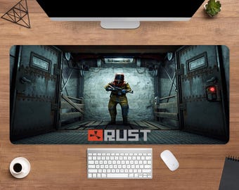Rust Desk Mat | Rust Mouse Pad | Large Desk Pad | Gaming Desk Decor