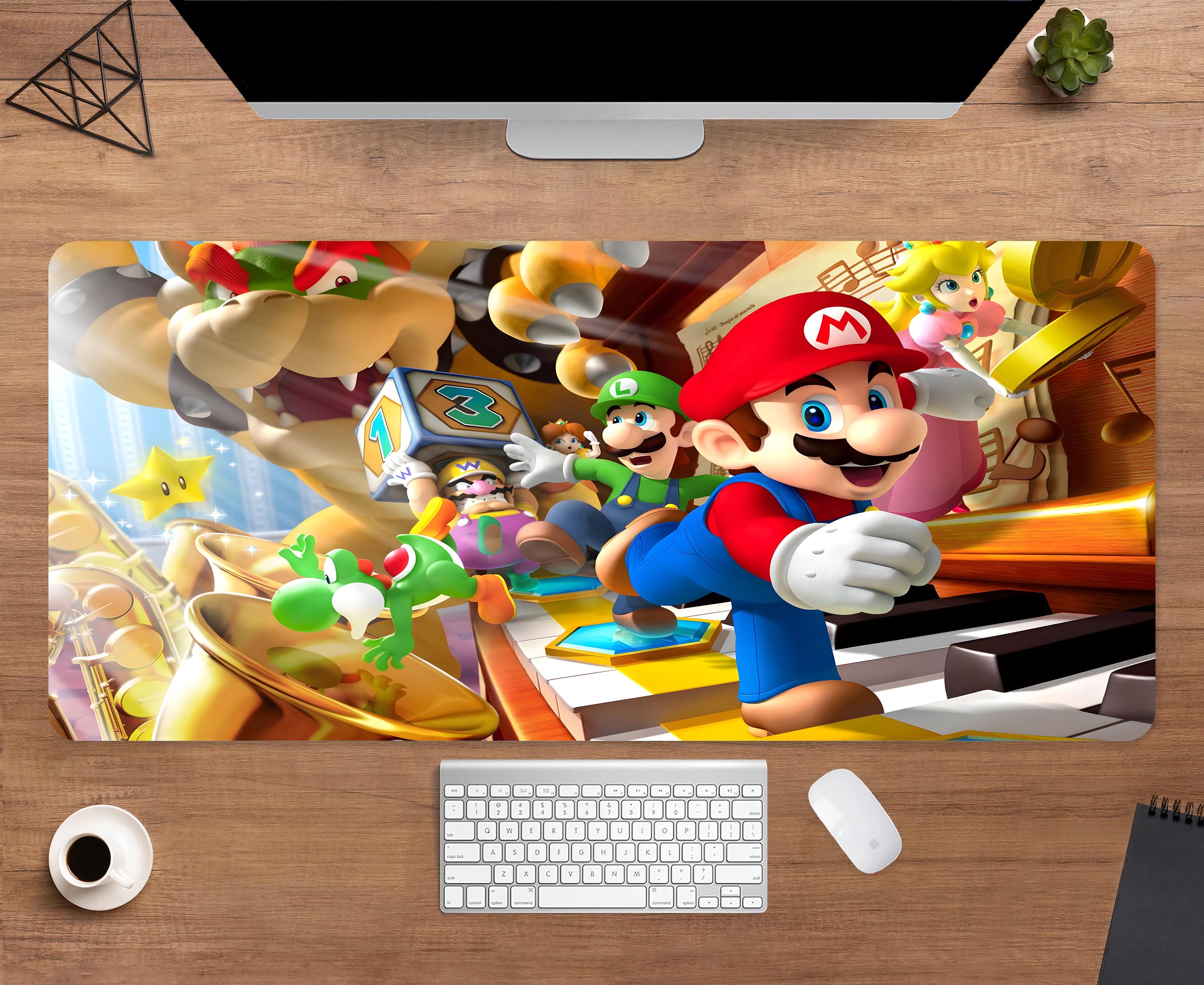 スーパーマリオデスクマット | マリオゲームマウスパッド | 大型デスク
