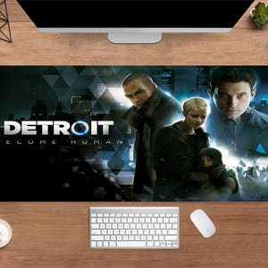 Detroit Become Human Desk Mat | Detroit Become Human Mouse Pad | Large Desk Pad | Gaming Desk Decor