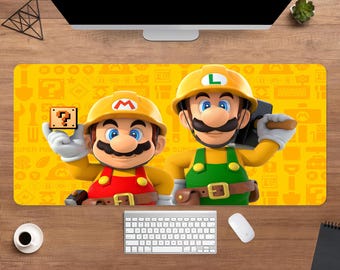 スーパーマリオデスクマット | マリオゲームマウスパッド | 大型デスク