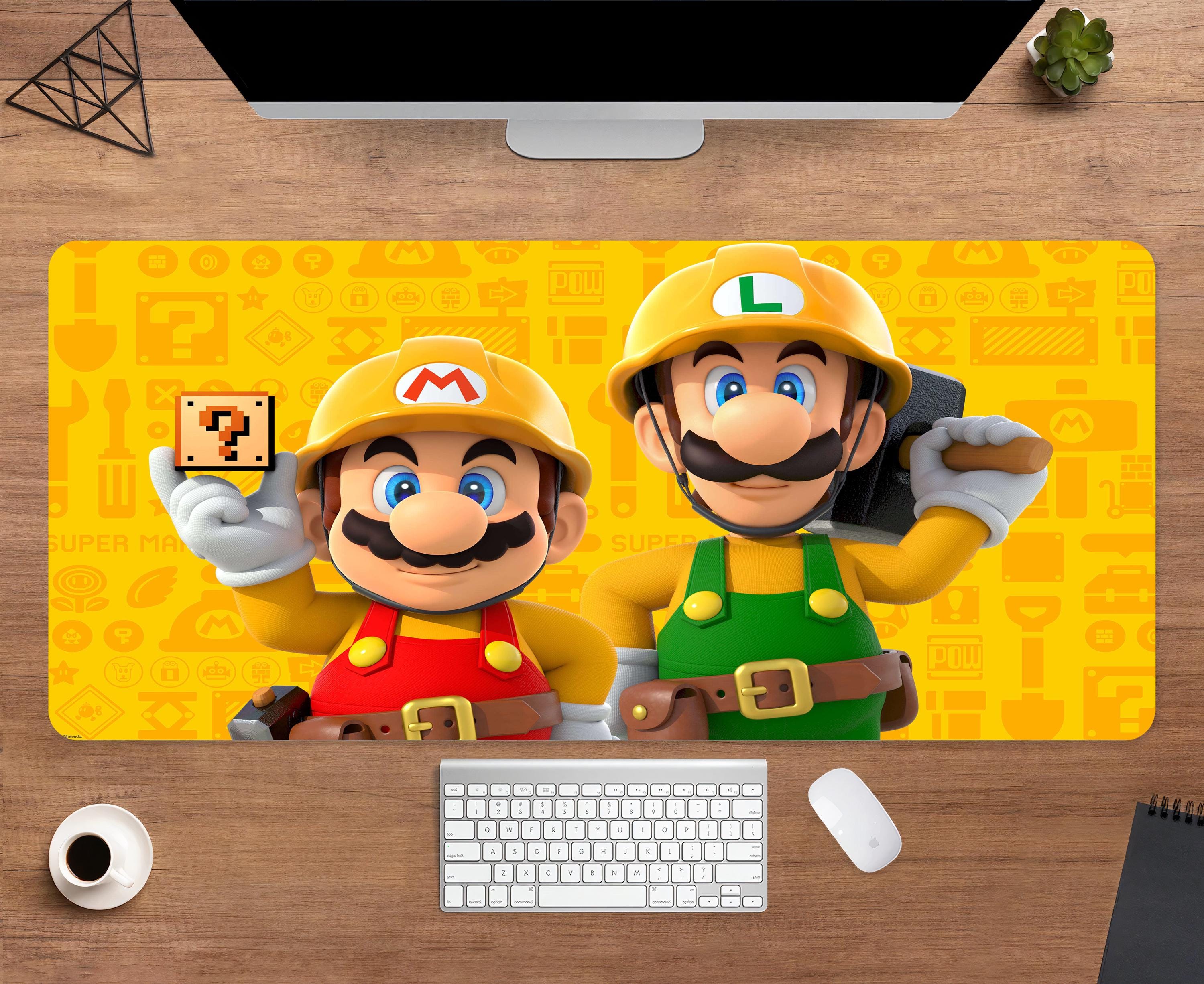 スーパーマリオデスクマット | マリオゲームマウスパッド | 大型デスク