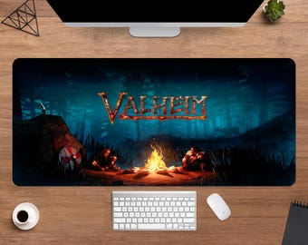 Valheim Desk Mat | Viking Game Mouse Pad | Large Desk Pad | Gaming Desk Decor