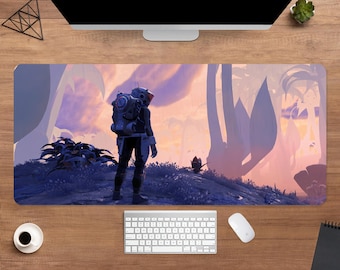 No Man's Sky Desk Mat | No Man's Sky Mouse Pad | Large Desk Pad | Gaming Desk Decor