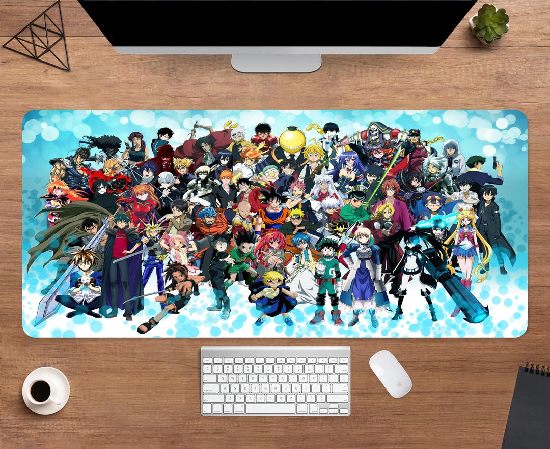 Ultimate Anime Crossover Desk Mat | Anime Characters Mouse Pad | Large ...