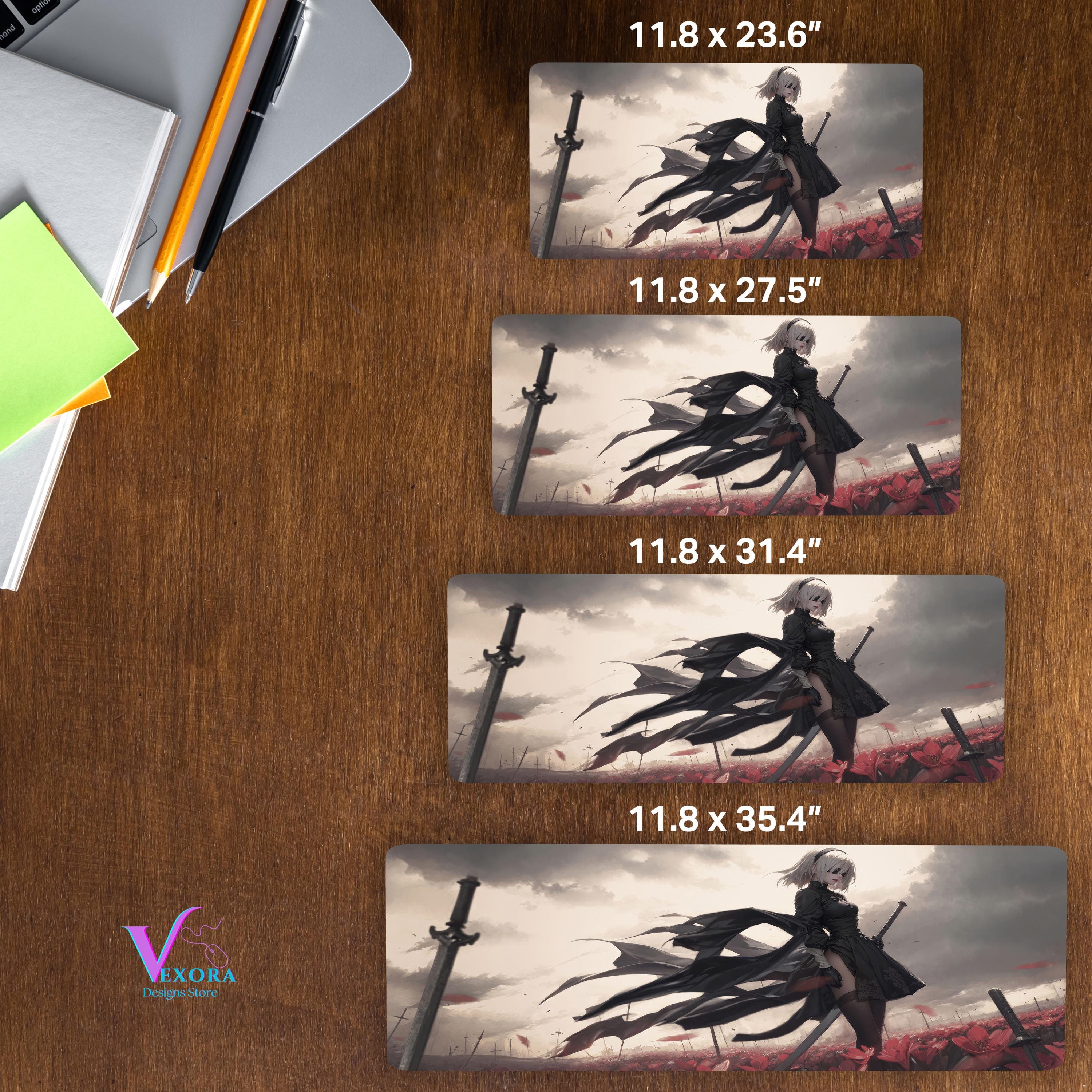 Nier Automata Desk Mat | Nier Automata 2B Mouse Pad | Large Desk
