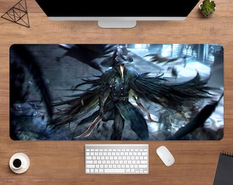 Bloodborne Desk Mat | Eileen the Crow Mouse Pad | Large Desk Pad | Gaming Desk Decor