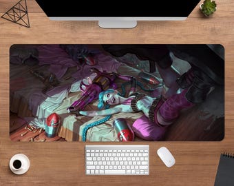Jinx Desk Mat | Arcane Mouse Pad | Large Desk Pad | TV Show Desk Decor