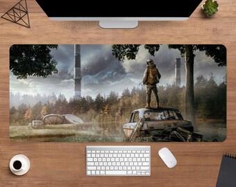 Stalker Desk Mat | Shadow of Chernobyl Mouse Pad | Large Desk Pad | Gaming Desk Decor