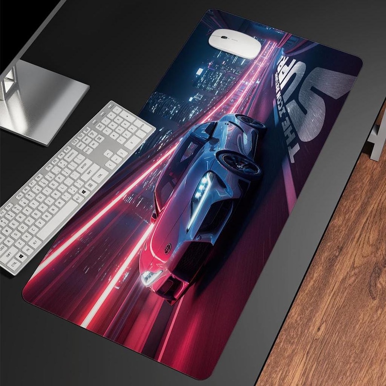 Toyota Supra Desk Mat | Neon JDM Car Mouse Pad | Large Desk Pad | Gamer ...