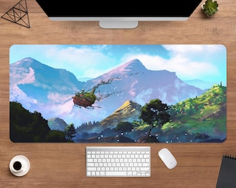Howl's Moving Castle Desk Mat | Howl's Moving Castle Mouse Pad | Large Desk Pad | Movie Desk Decor