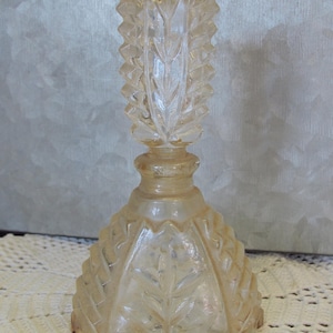 Vintage Deco Perfume Bottle Glass Art Deco 1930s Vanity Decor