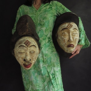 19th c. Punu Okuyi Masks African Masks Antique Female Mourning Mask Gabon Africa
