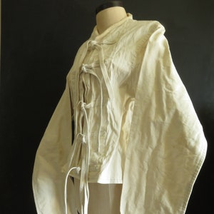 1900s Antique Straitjacket Off-White Canvas Institutional Straight-Jacket Hospital Restraint Corset Physical Restraint Escapology