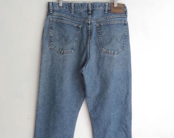 34x33 Wrangler Jeans Faded Men's Denim Jeans Regular Fit