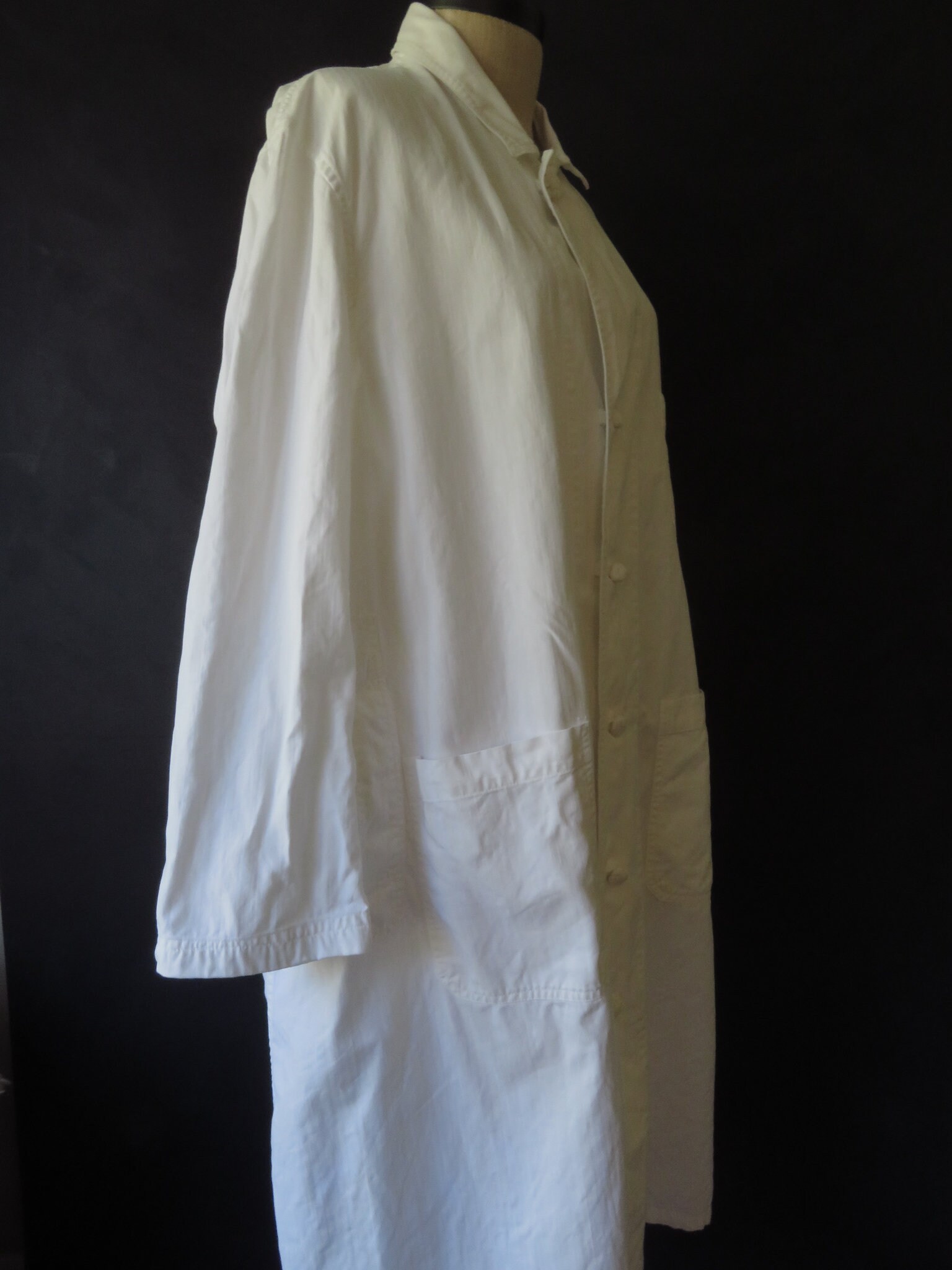ジャケット・アウター VINTAGE doctor coat USA Vintage Hospital Coat White Cotton Lab Coat Duster Coat