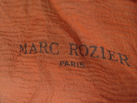 Marc Rozier Paris Silk Chiffon Scarf Orange & Tan… - image 9